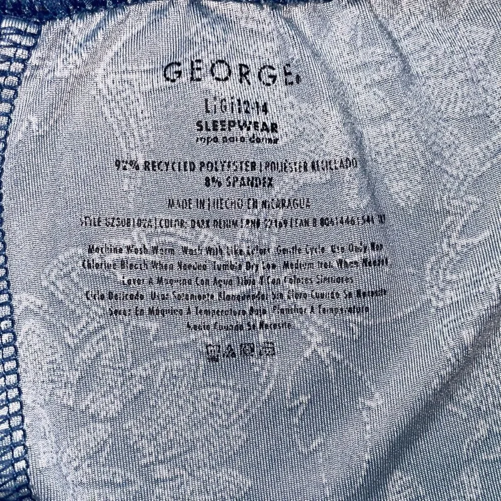 GEORGE l Women’s Bottoms l Blue & White Floral l Elastic waistband l Large l EUC
